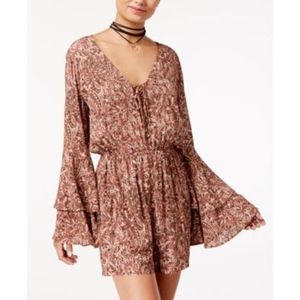 American Rag Juniors' Tiered Bell-Sleeve Romper